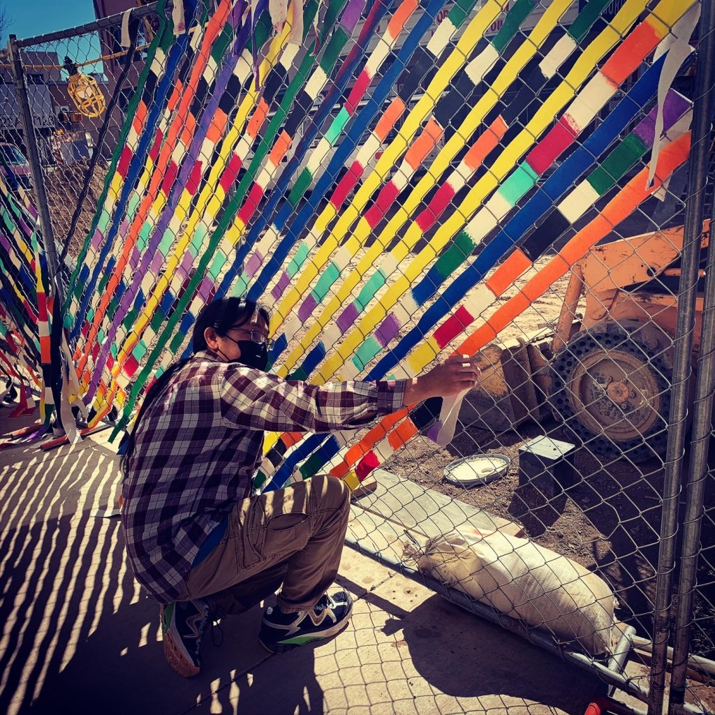 NatlMainStreet's tweet photo. Talk about making downtown construction look good! Gallup MainStreet Arts &amp; Cultural District, NM, engaged 4 local artists to create temporary art installations on the construction fences up around their Main Street district. Check it out: https://t.co/gy54EFLhL3 @NMMainStreet https://t.co/mlyHEaEpEW