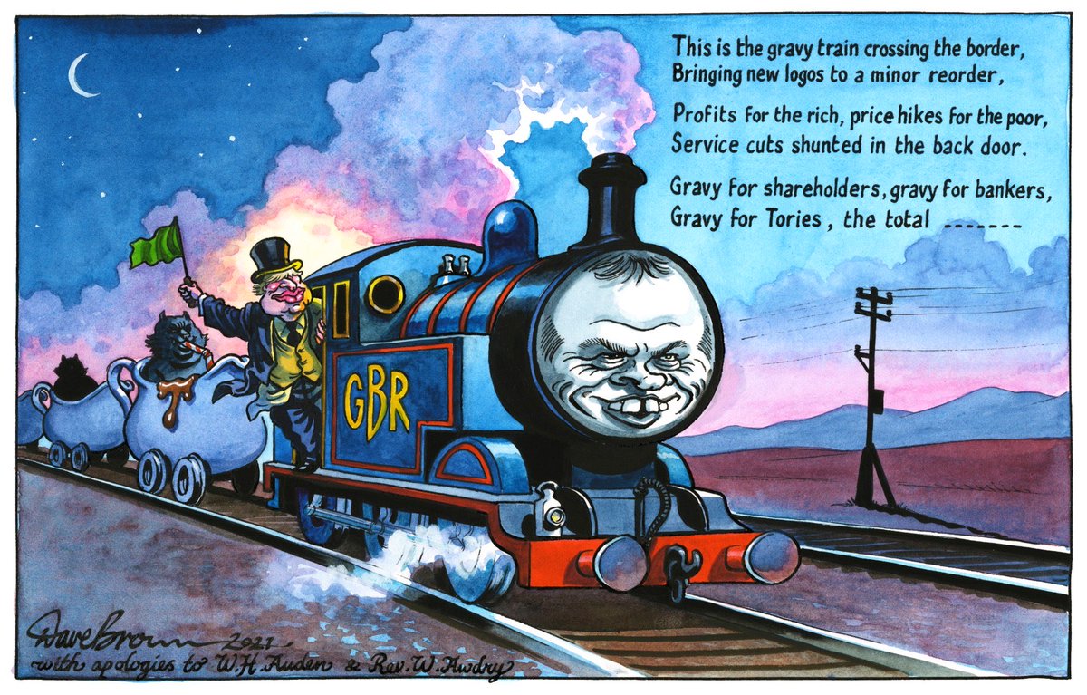 Cartoon4sale's tweet photo. Dave Brown's @Independent cartoon... #BorisJohnson #GrantShapps #GreatBritishRailways #RailPrivatisation #ToryLies – political cartoon gallery in London https://t.co/dePcTdnXF6 https://t.co/KDd57x5ysu
