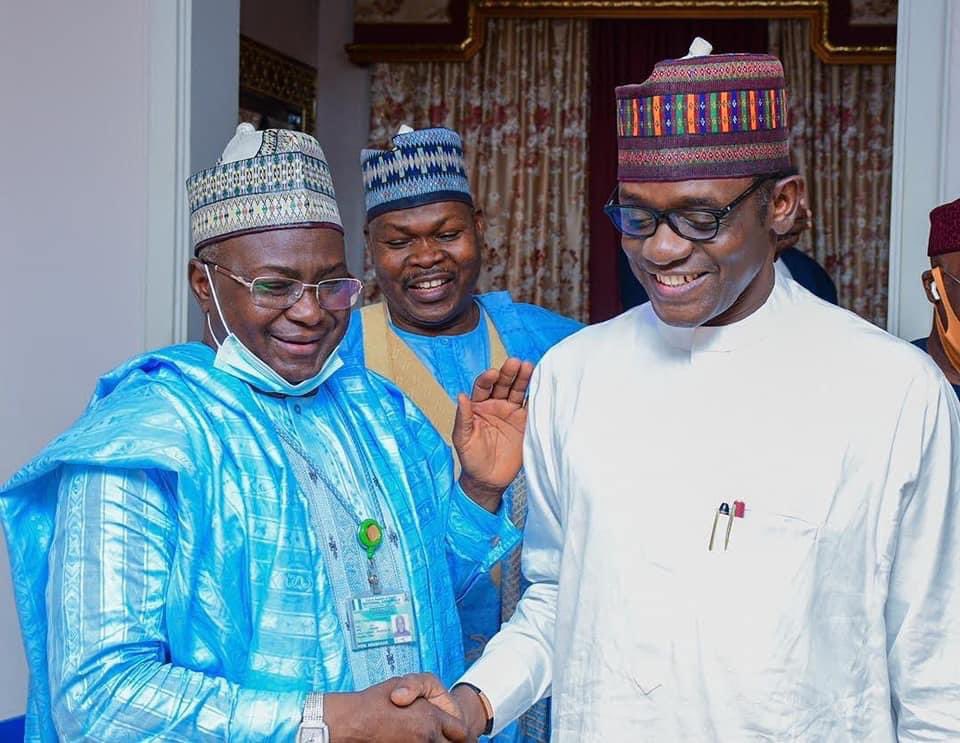 dr_ahmadsmall's tweet photo. APC Northern Caucus House of Representatives led by Hon. Alhassan Ado Doguwa today paid Sallah homage to the Chairman APC Caretaker Extraordinary Convention Planning Committee and Yobe state Governor Hon. Mai Mala Buni.

APC unity. https://t.co/56ixalVo7P