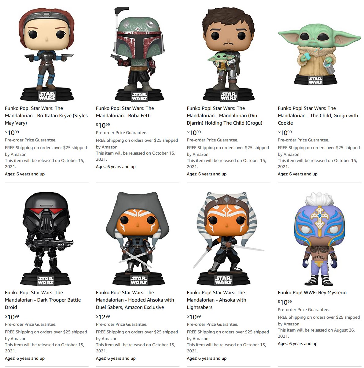 Funko Pop News The New Mandalorian Funko Pops Are Now Live Over At Amazon As Well As Wwe Good Luck On That Bo Katan Chase Linky