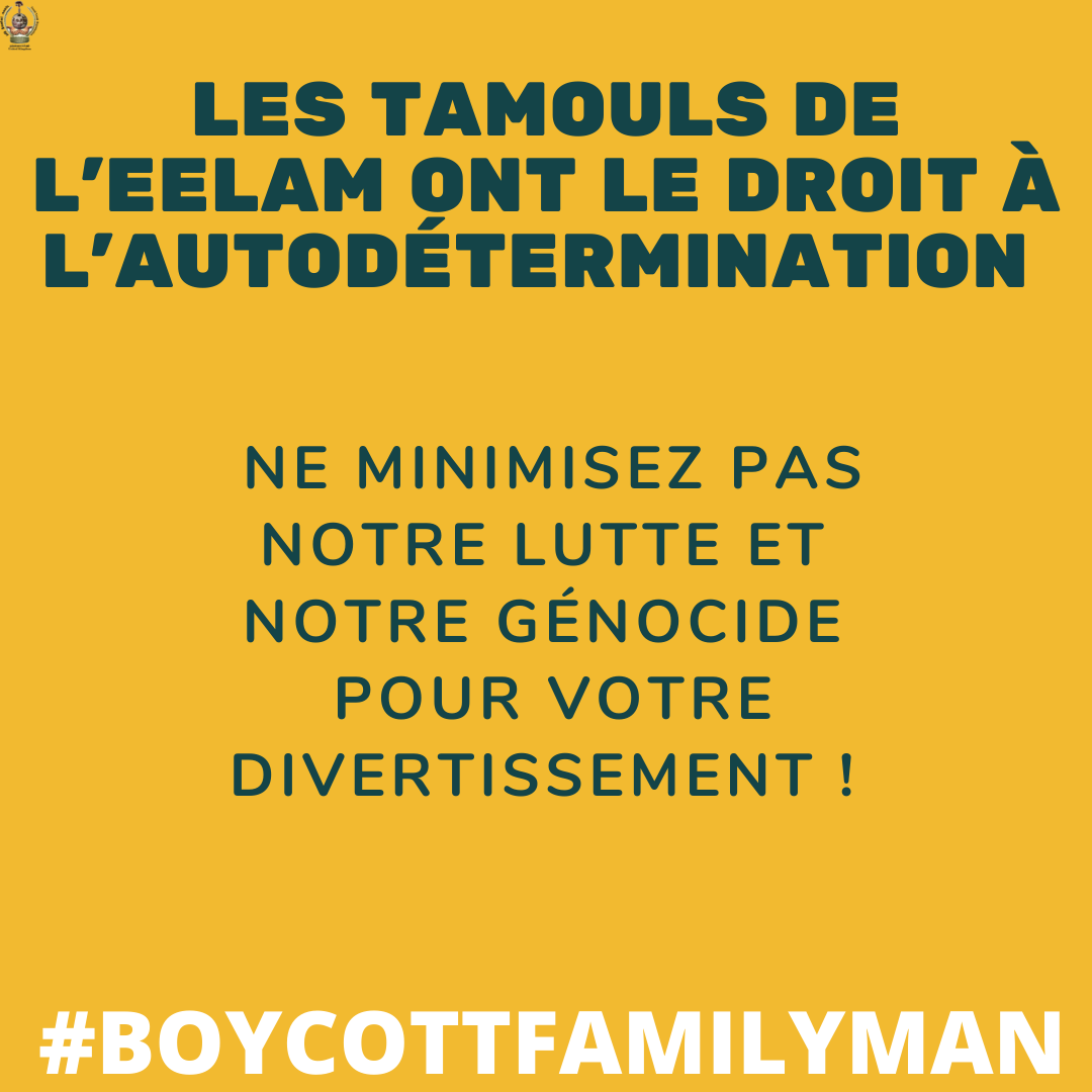 tyo_france's tweet photo. BOYCOTT THE FAMILY MAN 2
#Boycottfamilyman #FamilyMan2_against_Tamils https://t.co/C4kWDQoTUF