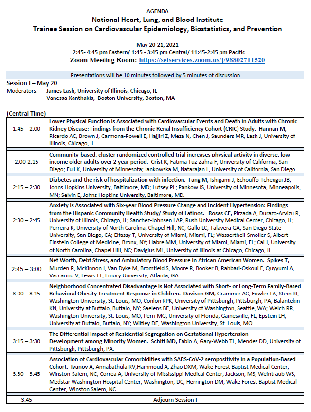 alvinthomas13's tweet photo. Fellow #EPILifestyle21 folks! The to the @nih_nhlbi trainee session can be found here: https://t.co/NX6KCcxLPM.
#JAHAMeetingReport #AHAJournals @JAHA_AHA https://t.co/E9JDq2h0es
