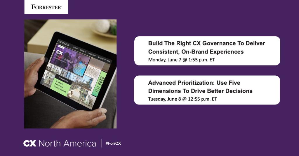 forrester's tweet photo. Join us at #ForrCX NA! We’ll have a ton of sessions, all designed to improve your targeting accuracy, so you can not just follow a blazed trail, but blaze one all your own 🔥 https://t.co/vuYiPiCLjf
#ForrWebinar @JudyWeader https://t.co/nSh4Glh6q1