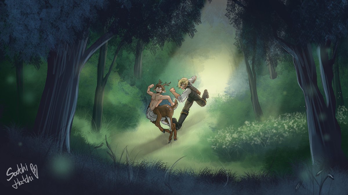 Monster Falls - the forest deer chasing 🦌
#monsterfalls #GravityFalls #Forest #artist #art #backgroundart #deerper #humanbillcipher #yaoi #cervitaur #fanart