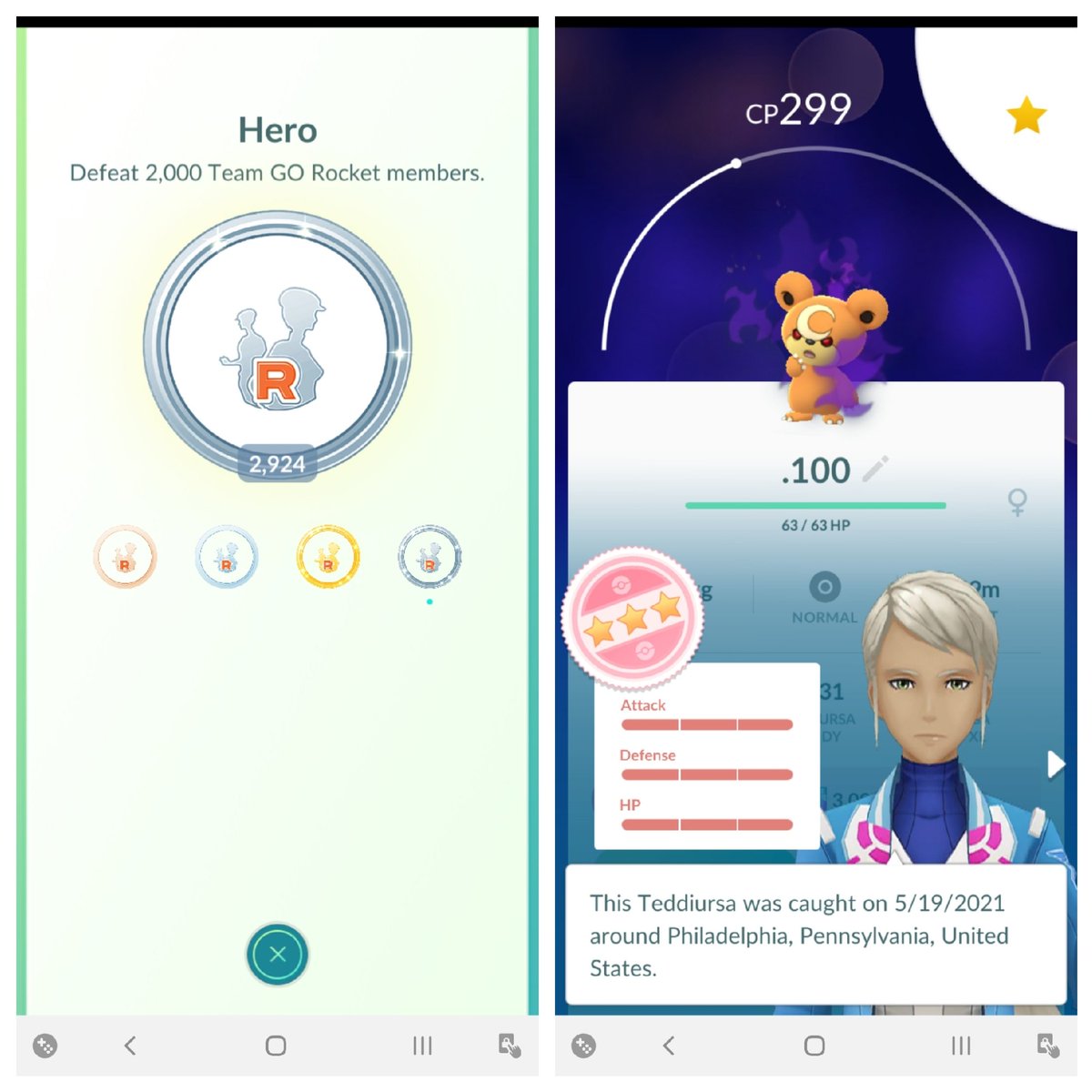 randyjsu's tweet image. I skip a lot of rocket grunts and balloons but I've done my fair share of them. And while I've gotten a few close ones, this is my first shadow hundo! #shadundo? #pokemongo #rocketgrunts #hundo #shadow #teddiursa