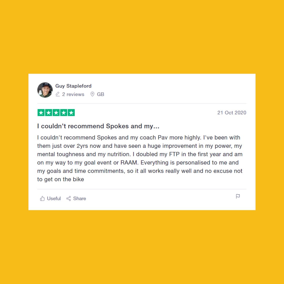 This is why we do what we do. Have a look at our reviews on Trustpilot and see what our clients say about us. 

New to 1 on 1 coaching, Why not start with a free consultation and challenge us to help you smash your goals. 
hubs.li/H0NLJR40

#Spokesfit #Cycling #ukcyclechat