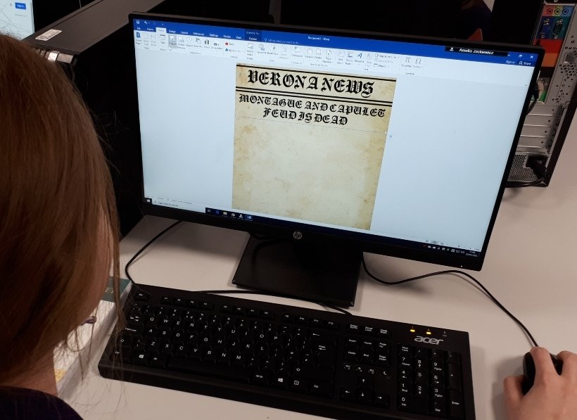 CDSEnglish's tweet photo. We are looking forward to seeing which stories are reported in the Verona News now that Y9 have completed their first read-through of  Romeo &amp; Juliet. Will it be Tybalt's death? The tragic loss of star-cross'd lovers? Or the shocking revelation that the Friar was behind it all? https://t.co/kENG5Tu78v