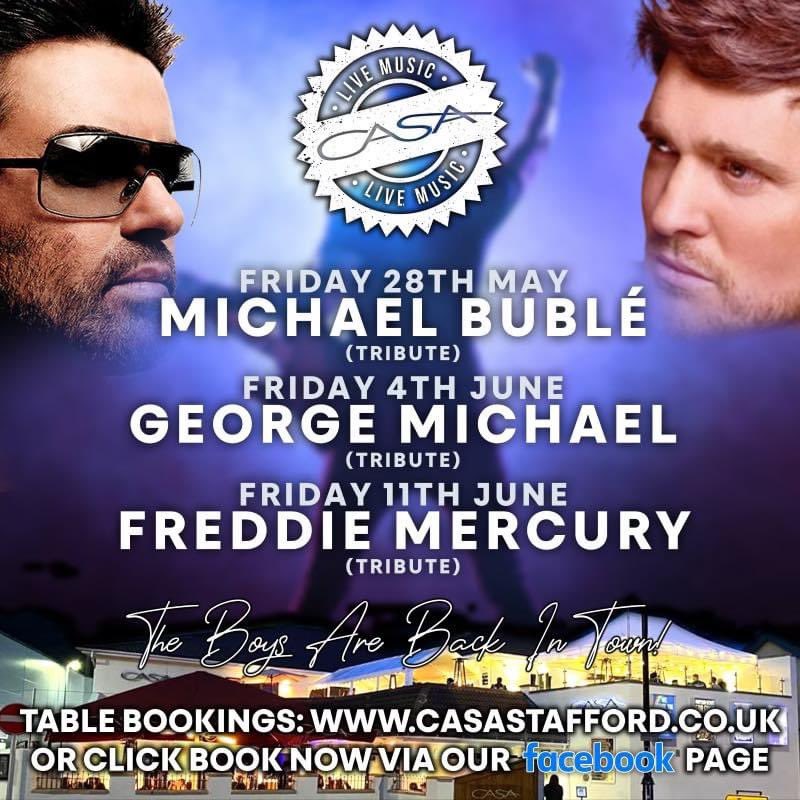🅵🆁🅸🅳🅰︎🆈 🅽🅸🅶🅷🆃 🅻🅸🆅🅴

The performing arts industry have had such a difficult year due to Covid with many not being able to work for over a year. So we have decided to welcome back some of our favourite tribute artists who have performed @ Casa over the last 14 years