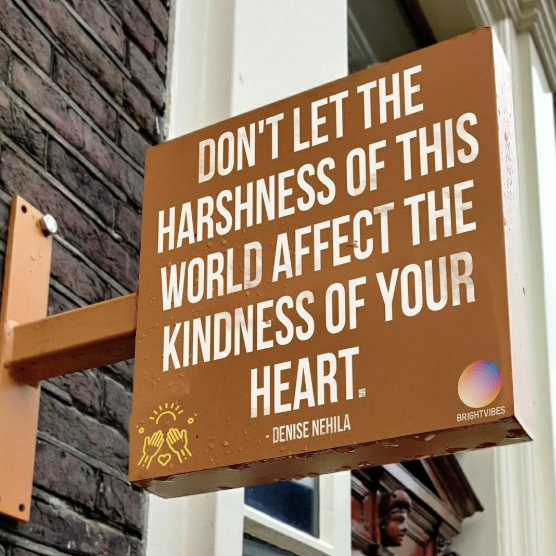 Don’t let the harshness of this world affect the kindness of your heart 💕 

Image: <a href="/brightvibes_com/">BrightVibes</a>