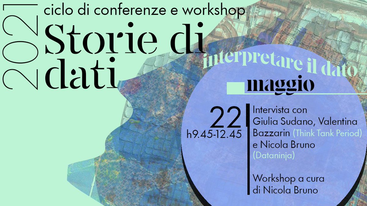 È ora disponibile il video del secondo incontro di #StoriediDati2021, ospiti Chiara Veninata (ICCD) e Giorgio Bevilacqua (Synapta): youtu.be/D_QqBCbdlQ4.
Non perdete il prossimo appuntamento Sabato 22 Maggio e non scordate di iscrivervi al workshop.