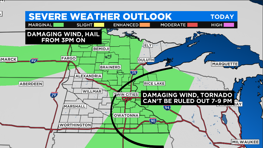 WX ALERT: After severe storms rolled through southern Minnesota Wednesday evening, Thursday could again see isolated thunderstorms with the possibility of tornadoes. | https://t.co/4w2wyZmIur https://t.co/PXBHwRCVSD