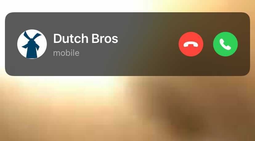 DutchBros's tweet photo. Would you answer?🙈 https://t.co/sOxgnGJsM9