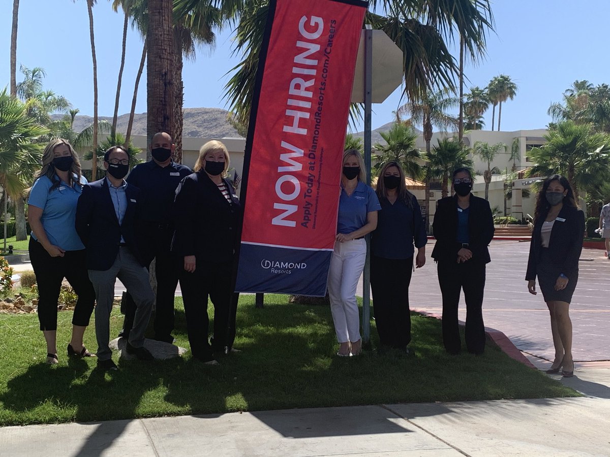 NOW HIRING at Palm Canyon Resort, Marquis Villas Resort, and Embarc Palm Desert!  Today’s job fair will hopefully bring new talent and smiling faces to Diamond Resorts. Located at Palm Canyon Resort from 10a-2p.  #LifeAtDiamond #DiamondCareers