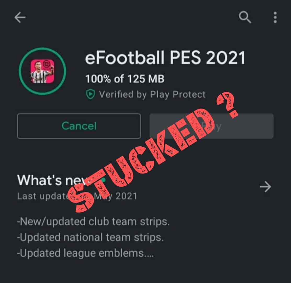 PLM on X: How to Download/Update and Install Pes 21 Mobile android V 5.4.0  Apk+Obb without playstore It's a huge 1.7 gb update. In playstore first,  it's downloading 242 MB then downloading