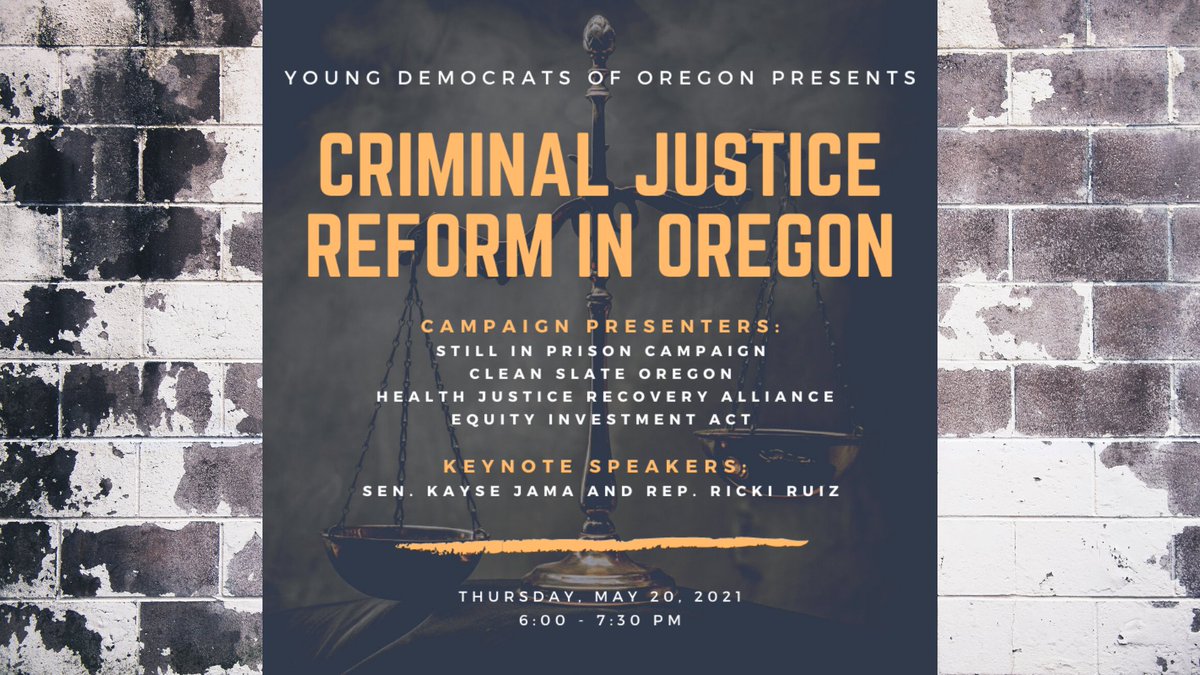CleanSlateOR's tweet photo. The YDO Town Hall is TONIGHT 6pm-7:30pm! Clean Slate Oregon will be joining @stillinprison, @OHJRAlliance and Equity Investment Act to discuss criminal justice reforms currently happening in Oregon! Zoom link is on Event Page. #SupportSB397 #CleanSlateOR
https://t.co/76tMstodie https://t.co/W5pXf3i2Id