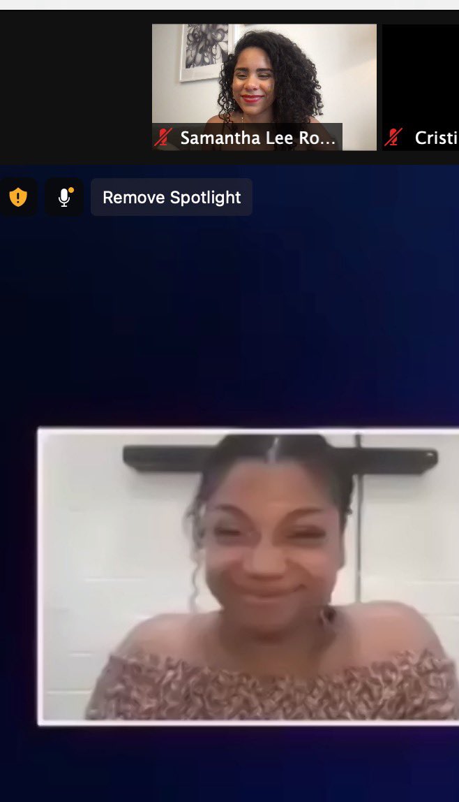 Samanthaleenyc's tweet photo. Cheesing with @NelStamp on zoom at #m3event 🥰🔥
its like we're hanging IRL! Miss you! https://t.co/Fd2cbJaICI