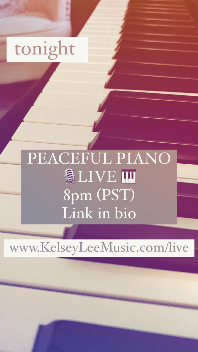 kelseyleemusic's tweet photo. Tonight! #solopiano #peacefulpiano #peacefulmusic #chillout #relaxinglivestream #relaxingmusic https://t.co/ggQWBrab20 https://t.co/mKobZxp2cn