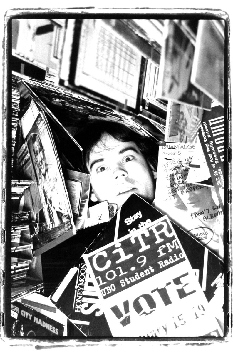 nardwuar's tweet photo. I'm live *right now* on @twitch at https://t.co/xbhDZLpQLU  about to get a tour of @CiTRradio from Dora ! Doot doo ! @topdogbigboy 
(Photo by: Barb Yamazaki) https://t.co/ZNkczlXaVA