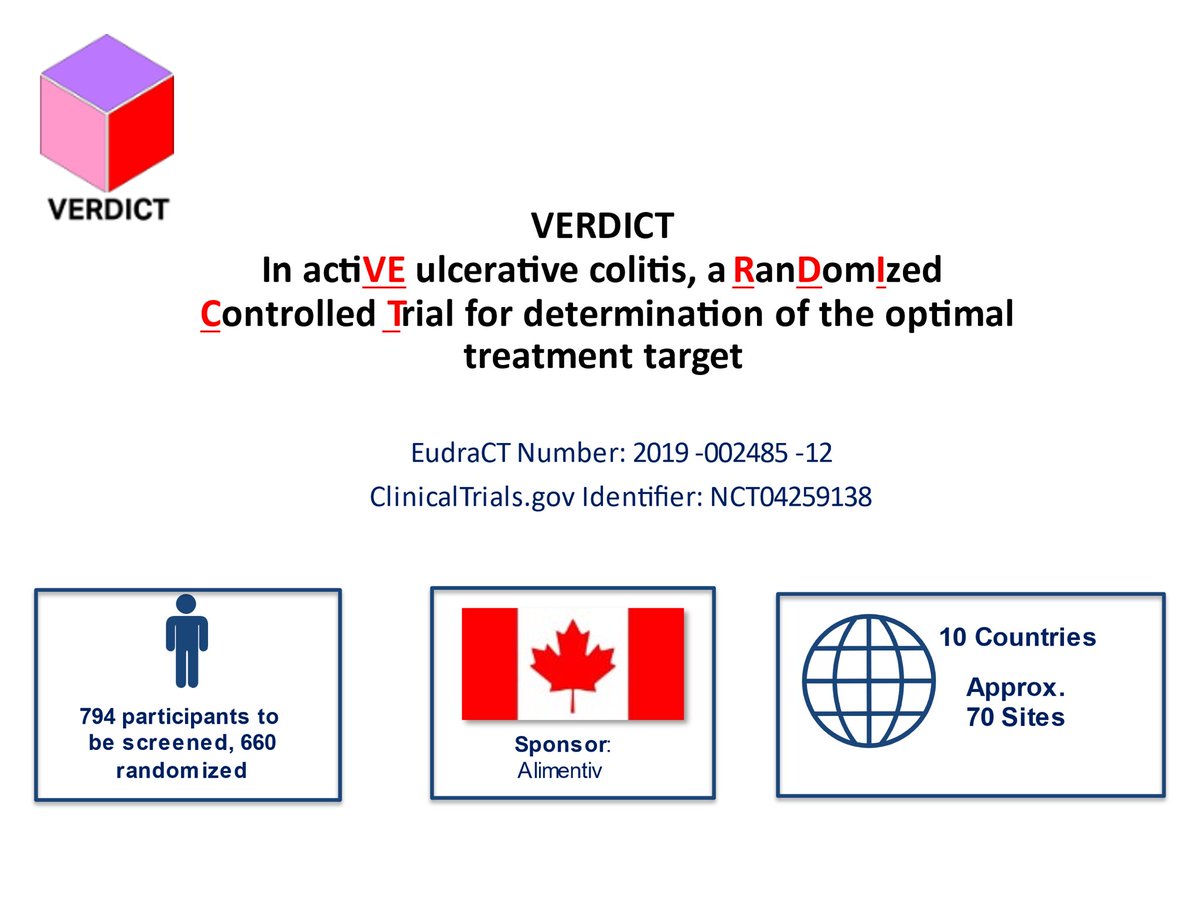 On #InternationalClinicalTrialsDay would like to thank all patients, investigators and clinical trial teams for taking part in VERDICT trial, which will determine the treatment target in patients with #ulcerativecolitis @alimentiv @TakedaPharma @guthealthmd @DiscoverIBD