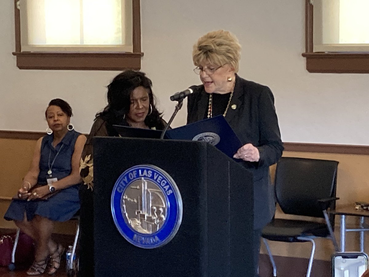 8NewsNow's tweet photo. Patricia Cunningham honored for 25 years in radio at #KCEP Radio. Mayor Carolyn Goodman declares today “Patricia Cunningham Day” in #LasVegas #8NN @mayoroflasvegas https://t.co/bPlRGAlVvS
