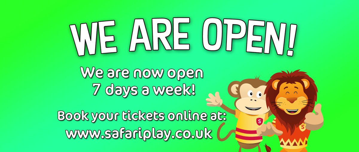 ***NOW OPEN***
<a href="/SafariMKplay/">Safari MK Soft Play 🎉</a> reopened on Monday and is now open 7 days a week - you can book in advance online for some indoor, soft play fun! 🤩🐵🦁
👉 safariplay.co.uk/milton-keynes/