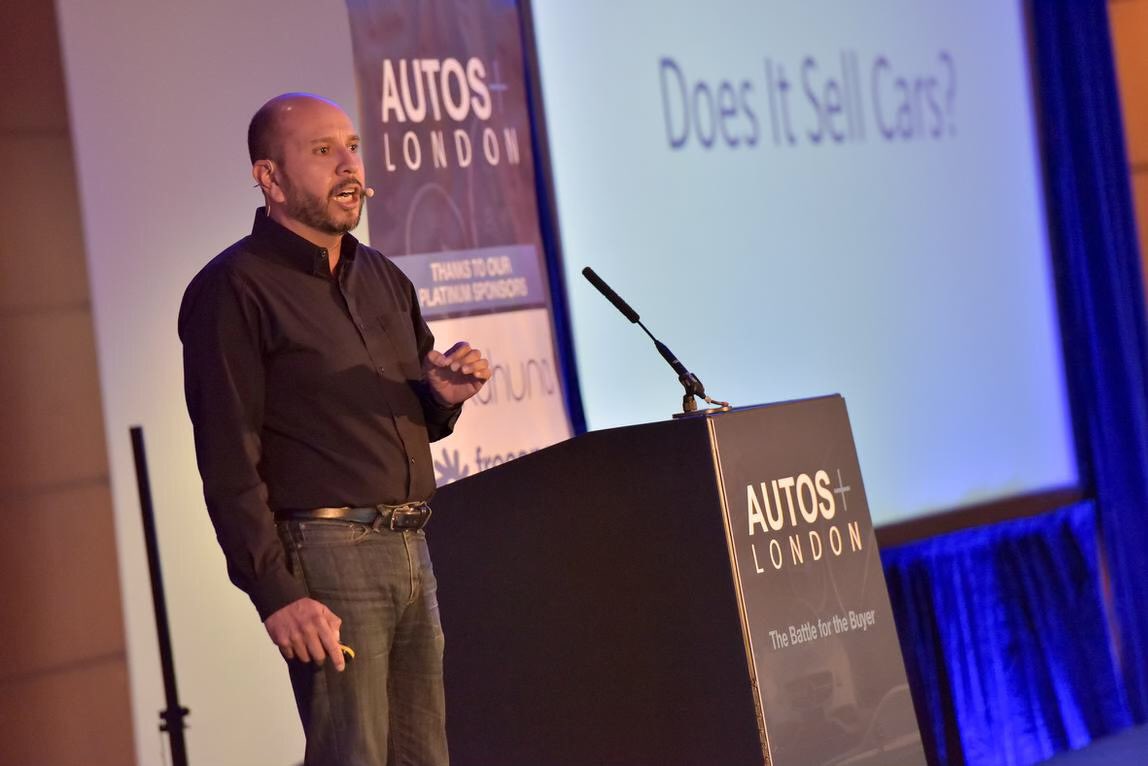 EChavando's tweet photo. At the Autos Buzz (@aimgroup) conference in London in 2018. I predicted that @Facebook was going to start charging for mass listings in their marketplace in about two years. People at the conference were skeptical at my prediction. I was right!

https://t.co/xZcoe2bfse https://t.co/X11Y8bbdcD