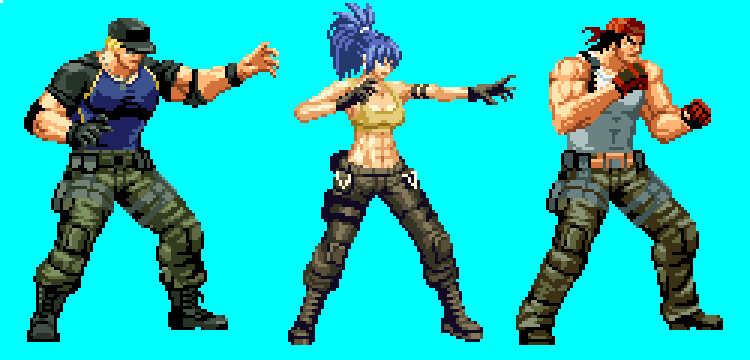 fuku_84's tweet photo. #ドット絵 #pixelart #KOF15 
TEAM IKARI https://t.co/dh1onjQGgF