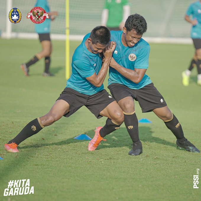 Latihan Timnas Indonesia jelang ujicoba melawan Afghanistan