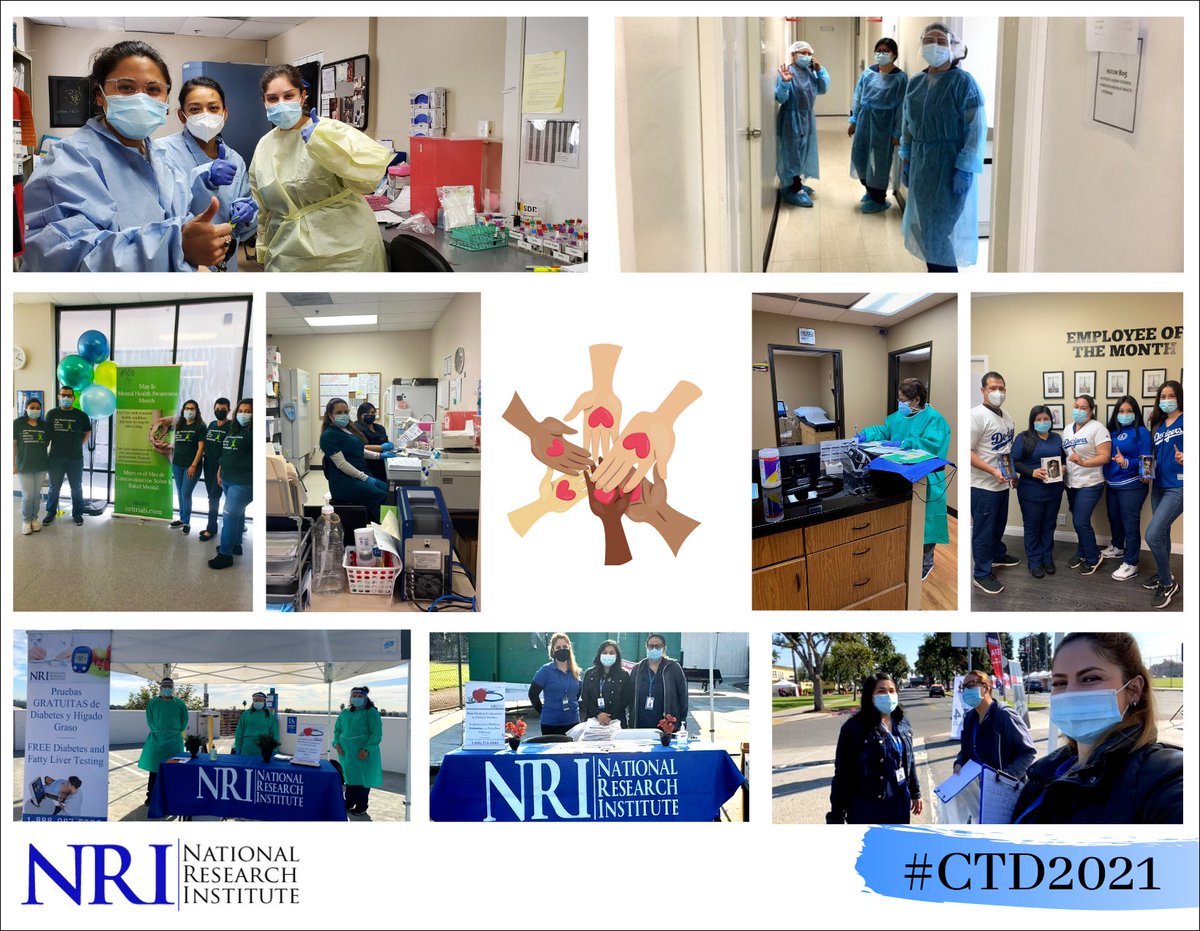 NRITrials's tweet photo. A BIG thank you to all clinical trial professionals for what you do every day to improve the health of others. We'd also like to thank all of our dedicated patients who are making the world a healthier place through their clinical trial participation. #clinicaltrialsday #CTD2021 https://t.co/FQorWmLbzI