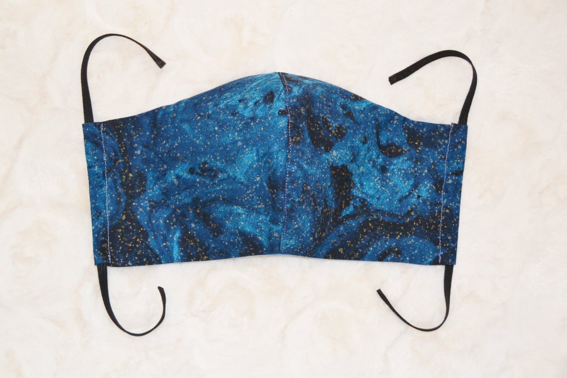 DaphneLewis18's tweet photo. “Blue Sparkle” Washable Face Mask https://t.co/6Zd5GMyR7Y via @Etsy #facemask #blue #shield #protector #cover #filter #nosewire #elastic #cotton #washable #navyblue #allergy #dust #chemo #womens #teenager #girls #childrens #black #gold #fittedmask #coronavirus #covid-19 https://t.co/PzlpFTeqfu