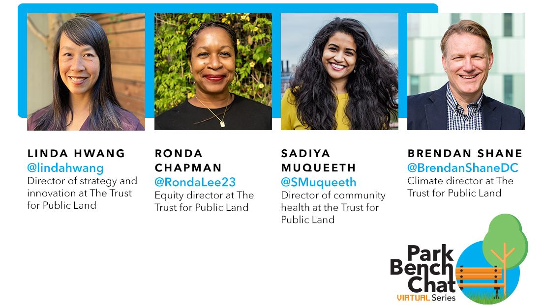 tpl_org's tweet photo. Save-the-Date for a special #ParkBenchChat on May 27 at 8:30 am PT/11:30 am ET as Trust for Public Land experts break down the 2021 ParkScore® index rankings and highlight the extent of disparities in park space along racial and economic lines.  https://t.co/CSkOcCZjpb https://t.co/3KPs0MHs8W