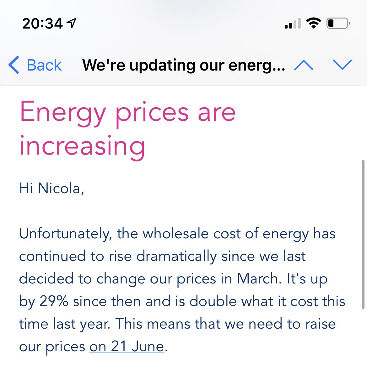 It’s happening.
with energy demand increasing and supply not growing fast enough this is the inevitable consequence