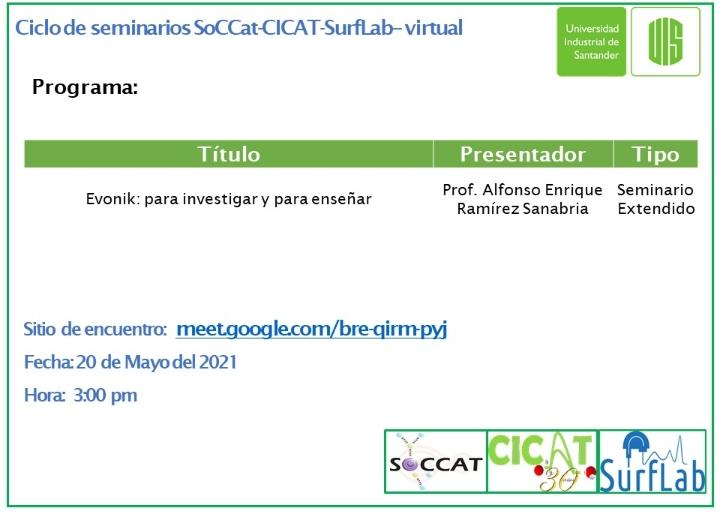 CICATUIS's tweet photo. Despite the dire circumstances in our country, oir seminars continue today with a presentation by #Professor-A.Ramírez from @unicauca (@SCatalisis @SoCCat1) https://t.co/ikKEha3s3k