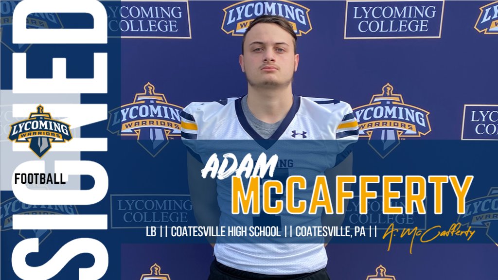 WarriorsFBall's tweet image. Starting the day with Pennsylvania&apos;s district 1, our newest Warrior, Adam McCafferty!!

🏈: Linebacker
🎓: Coatesville High School
📍: Coatesville, PA

Welcome to the family Adam!! #STA #ALC