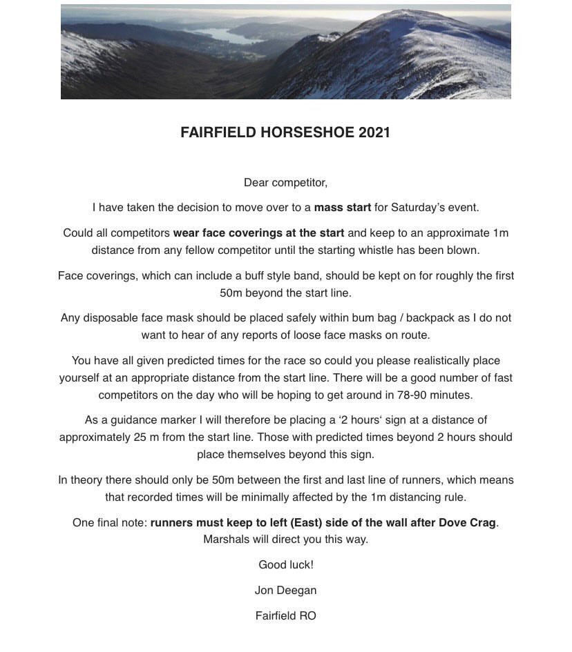 Important announcement regarding #FairfieldHorseshoe race on Saturday ⬇️⬇️⬇️⬇️⬇️⬇️⬇️⬇️⬇️⬇️⬇️⬇️⬇️