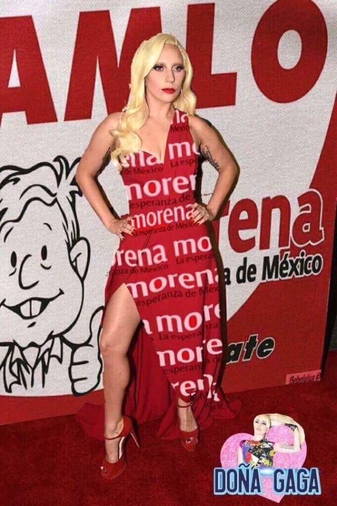 Crean memes por foto falsa de Lady Gaga con playera de Morena