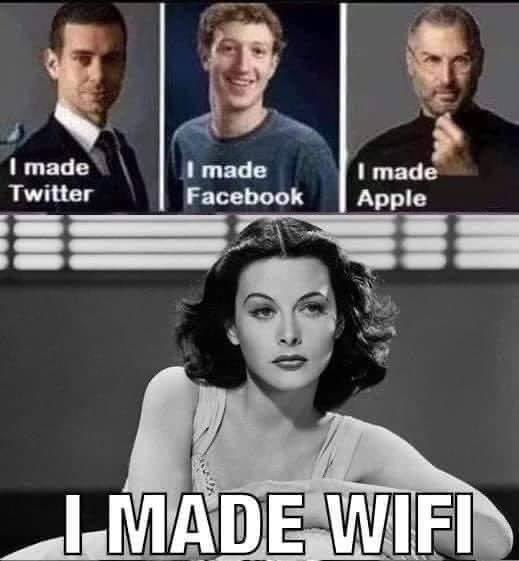 tizzywoman's tweet photo. Jewish refugee Hedy Lamarr fled her Nazi-sympathizer husband. She was a self-taught science genius who invented &amp; patented the frequency-hopping spread spectrum technology 4 missile guidance in WW2 that became the foundation of all of our wifi technology today.
#womenintech 💥 https://t.co/3pKJgi6MZH