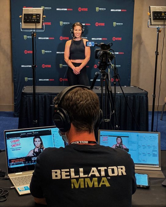 With #BELLATOR259 taking place tomorrow night inside the @MoheganSun, we're putting the final touches on another successful fight-week. From the virtual media day, to ceremonial weigh-ins, the stage is set for @criscyborg & @LeslieSmith_GF in the main event LIVE on @Showtime!