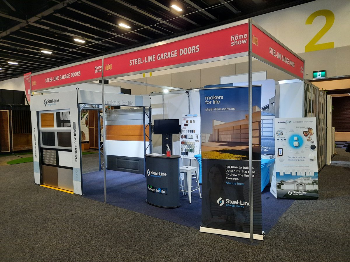 SteelLineGroup's tweet photo. The Sydney Home Show has officially started! 🏠

Come down, check out our stall and chat with our team about making your garage door the best design feature on your home’s exterior. 

📍 You will find us located in Hall 2, Stall A08 next to the Information office. https://t.co/mBAp49hNUV