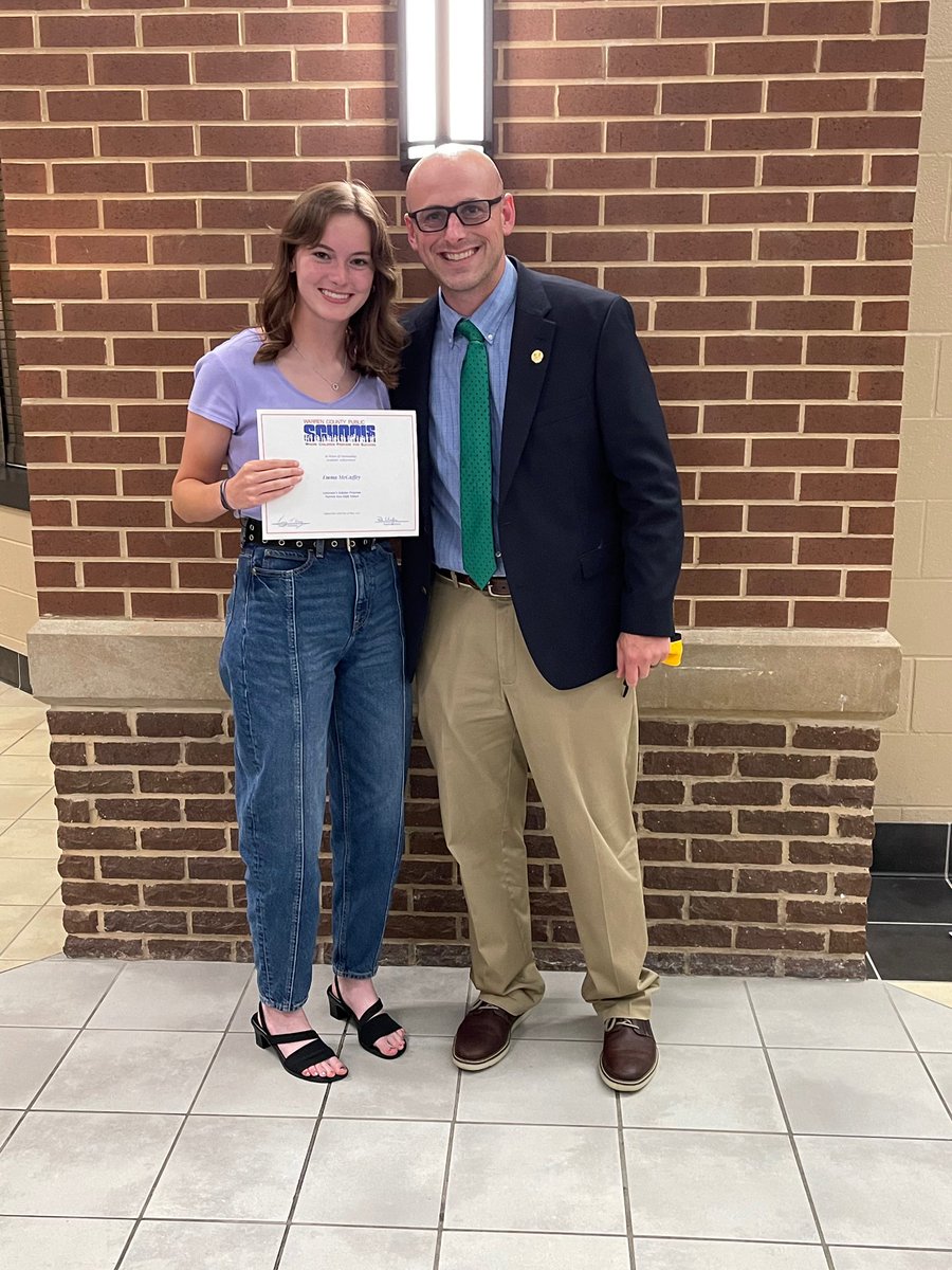 WEHSRaiders's tweet photo. Emma McGuffey was recognized at tonight’s @WarrenCoSchools board meeting for being selected as a governor scholar @kentuckygsp https://t.co/hsO1x97gx7