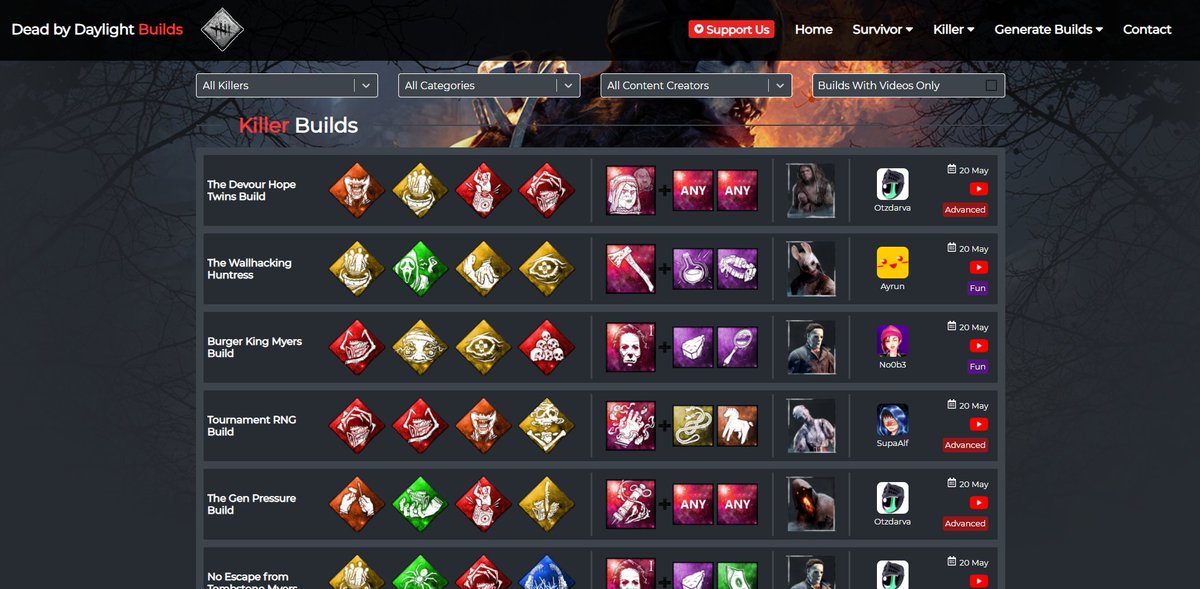 DbdBuilds's tweet image. Just added some killer builds to the Website. 
Check them out at dbdbuilds.com/killer/teachab…