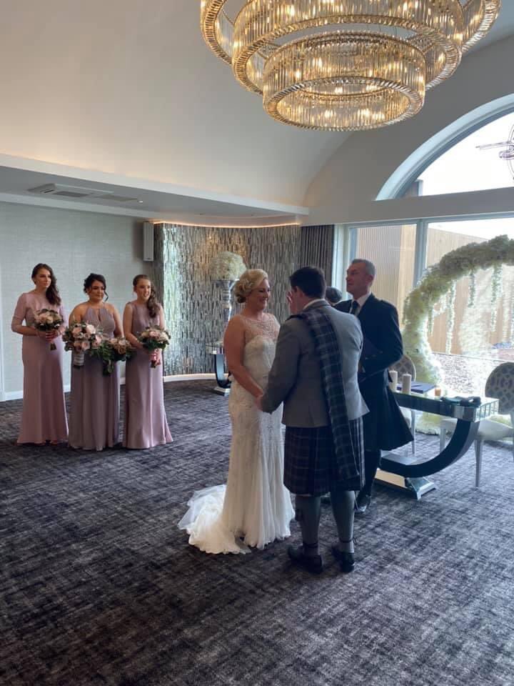 leighgill75's tweet photo. Weddings have to  move on. A massive thank you to @ScotWedAlliance for all the hard work fighting for us. I will still support this cause, now I’ve had my 3rd and final date! #officiallytiedtheknot  don’t give up, our day felt normal 💜 #perfect https://t.co/LziSN74D6J