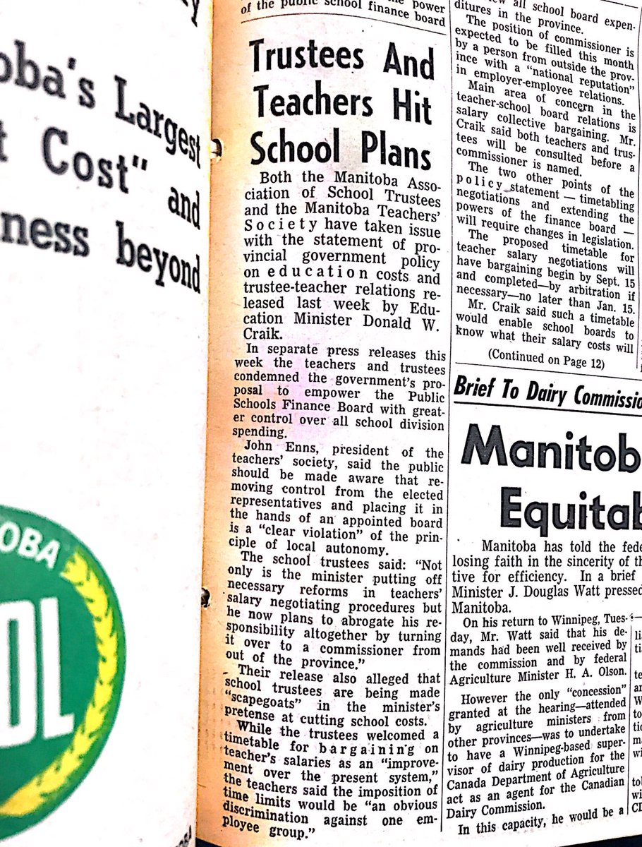 jwmorriss's tweet photo. This seems familiar… 
 Manitoba Co-operator, June 5, 1969 https://t.co/j4sltDAq3i