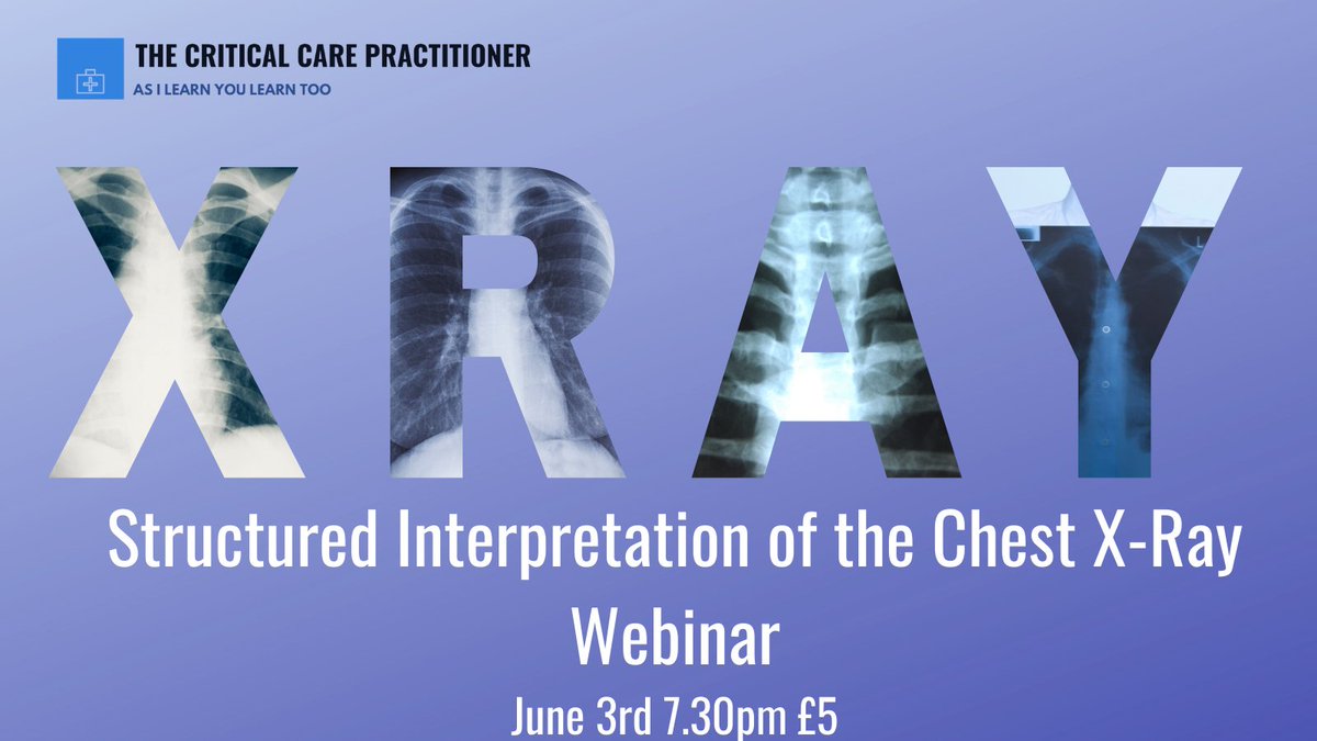 Structured Interpretation of the Chest X-Ray Webinar with certificate and FREE PDF. 3rd June 7.30pm

event.webinarjam.com/register/11/6o…

Please check your Spam post registration!