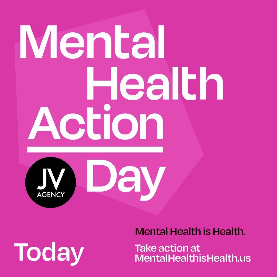 JV_Agency's tweet photo. JV Agency is proud to be a founding partner for the first ever #MentalHealthActionDay. Remember that action looks different for everyone, do what feels right for you &amp; encourage others to do the same!

Take action at https://t.co/1QoTBNGKCi 💖

Powered by @MTV https://t.co/Ihq6HWmmDA