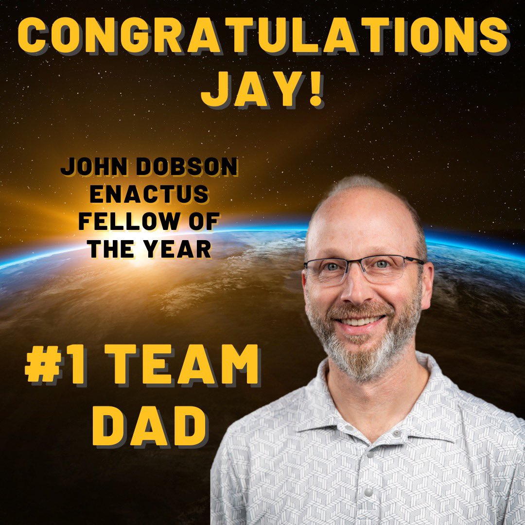 EnactusDC's tweet photo. We are so proud of our #teamdad @jayfisher9190 for winning the John Dobson Fellowship of The Year Award at @enactuscanada nationals this year! 

Click the link in the bio to read about it in New and Notable!

#dcproud #team #enactus #enactusnationals #nationals https://t.co/m2iFOXqIsZ