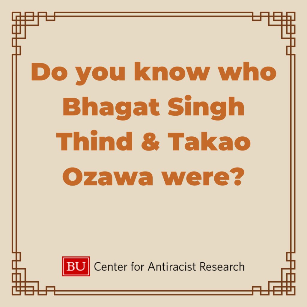 Takao Ozawa and Bhagat Singh Thind were two early-20th century Asian immigrants whose individual fights for citizenship highlighted the xenophobia and hypocrisy of the American legal system. #APAHM
