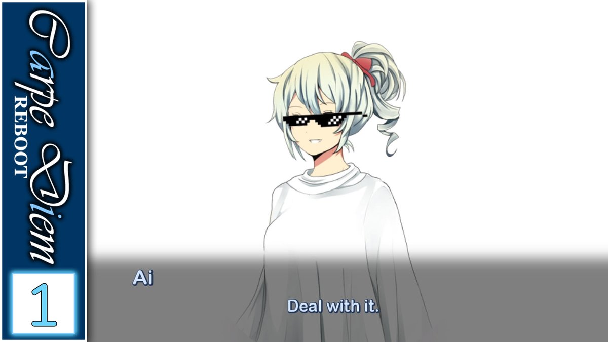 Far2NSFW's tweet photo. "Deal with it."
Starting up my playthrough of @moonlitworks "Carpe Diem: Reboot"!
https://t.co/xUOBHDjAVx
#MoonlitWorks #CarpeDiemReboot https://t.co/ZYcnHxbbCa