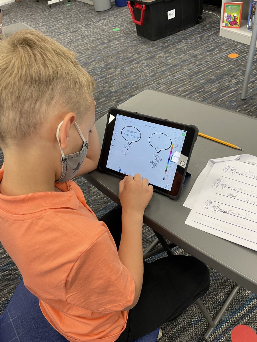 pattonlmc's tweet photo. First graders authors are focused on writing and illustrating their own fun Elephant and Piggie stories- we can't wait to read them! @jcopersmet @AHSD25Patton https://t.co/qOiQK64lFt