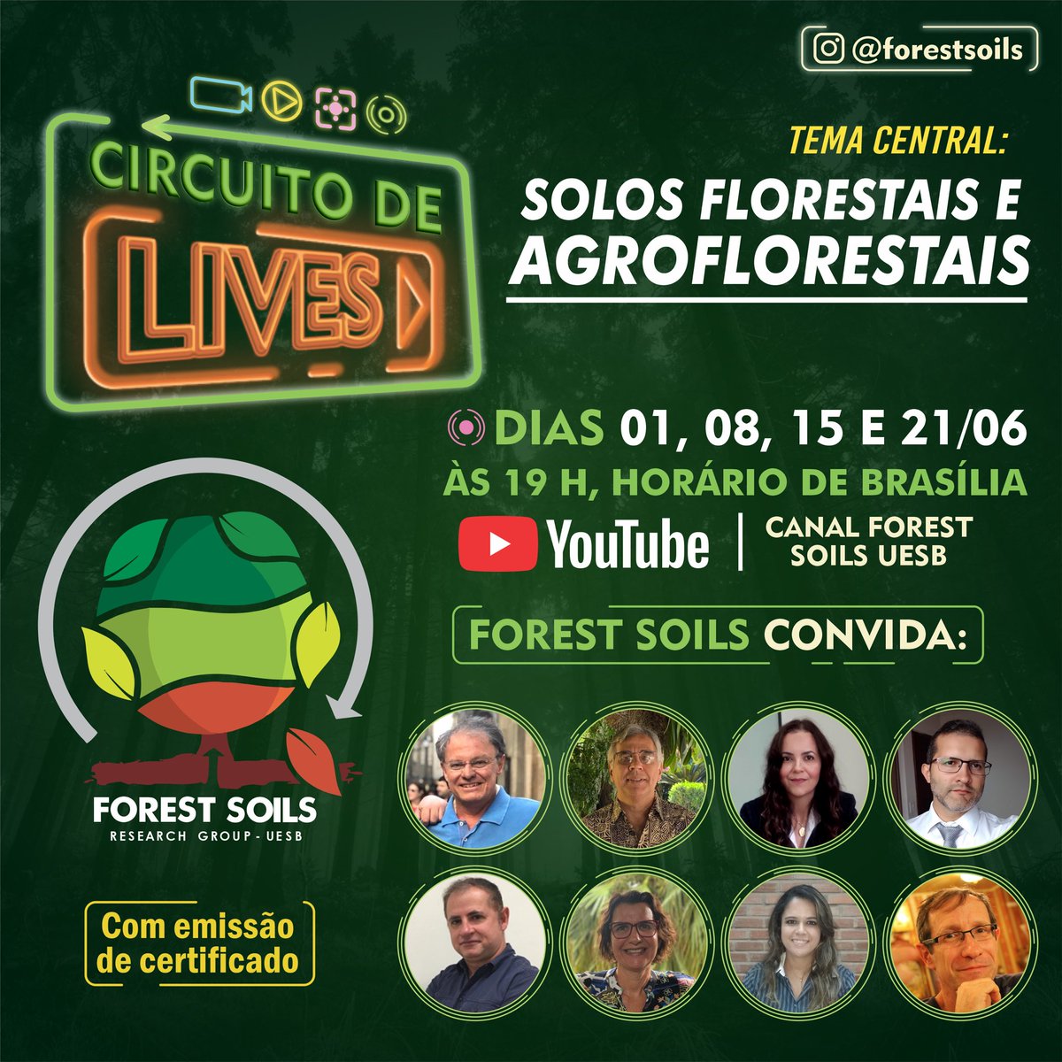 ForestSoils's tweet photo. Nossa programação! https://t.co/XkvptgveBb